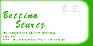 bettina sturcz business card